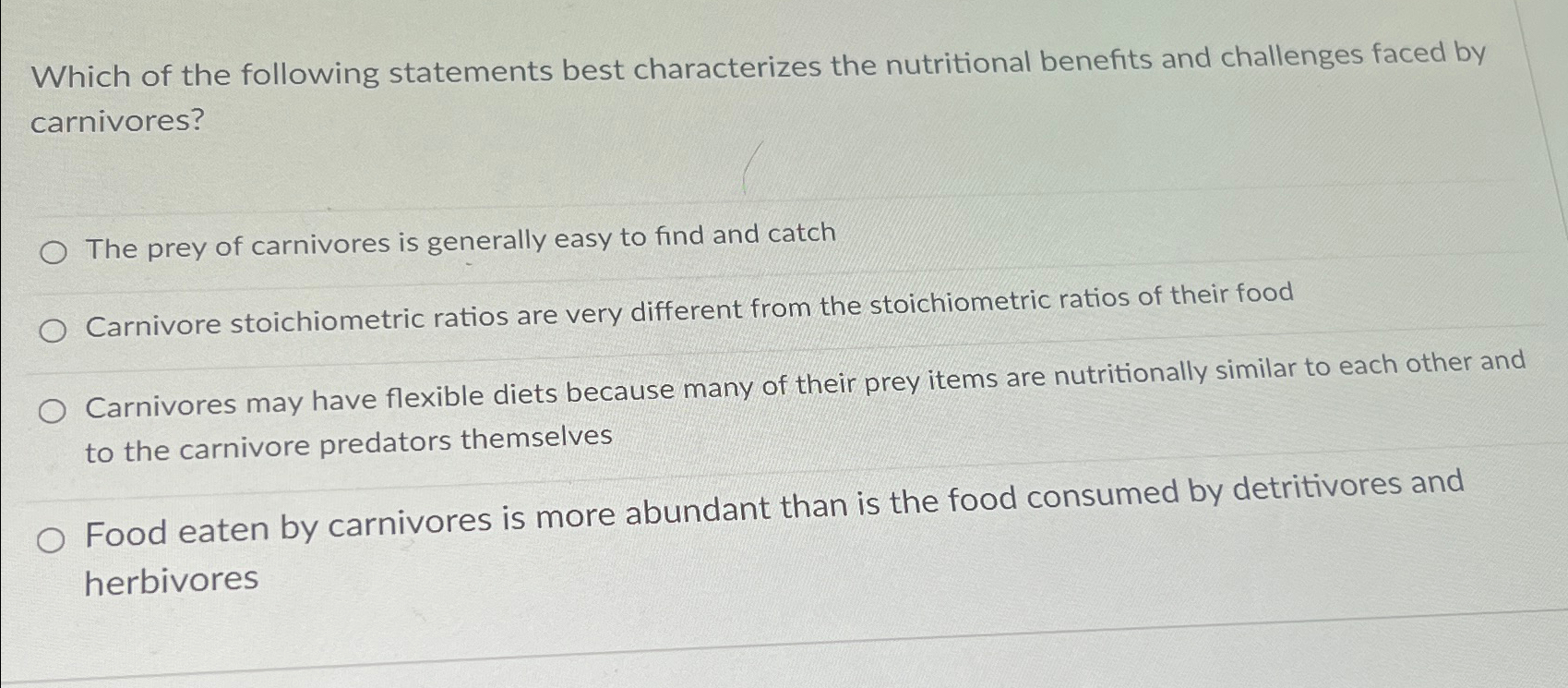 Solved Which of the following statements best characterizes | Chegg.com