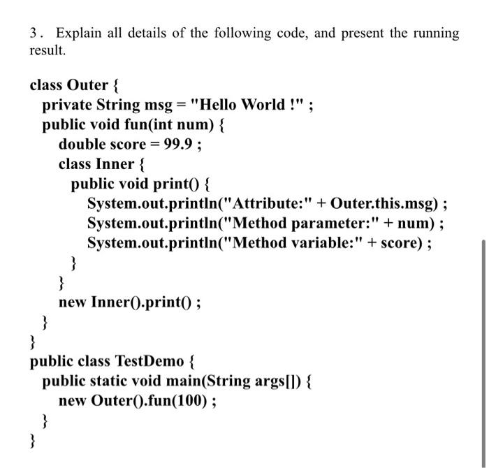 Solved Java Programming Final Test 2023 Name: Student ID: | Chegg.com