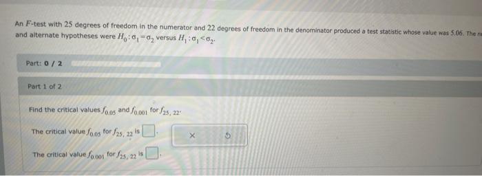DEGREES OF FREEDOM FOR F TEST visual data 7