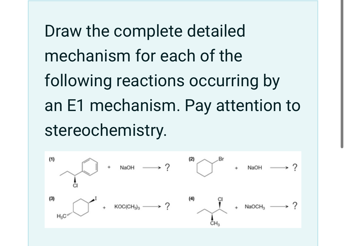 Solved Draw the complete detailed mechanism for each of the | Chegg.com