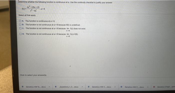 Solved Determine whether the following function is | Chegg.com