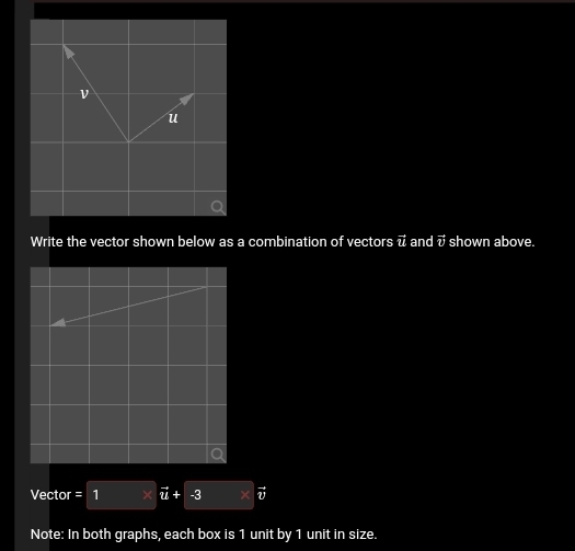 Solved Write the vector shown below as a combination of | Chegg.com