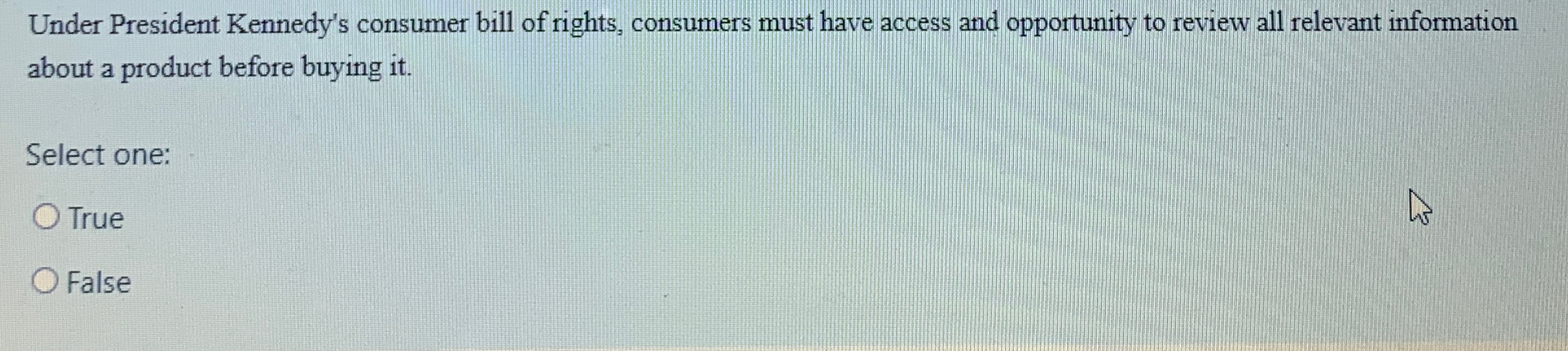 president kennedy's consumer bill of rights