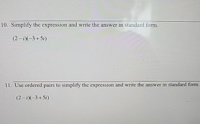 Solved Simplify the expression and write the answer in | Chegg.com