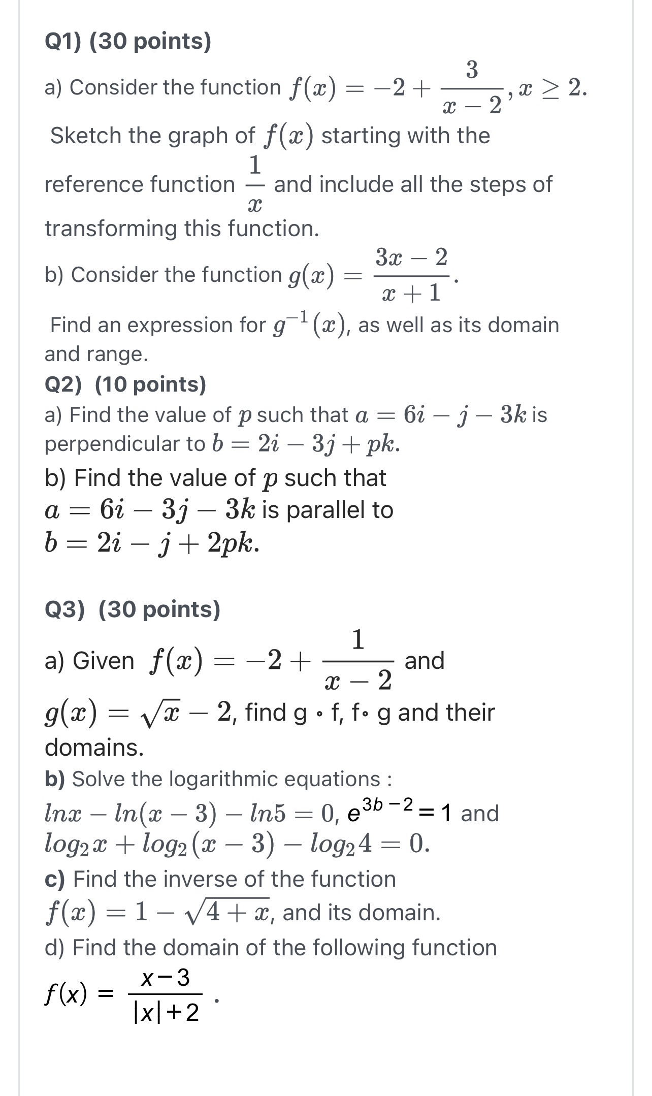 Solved Q1) (30 ﻿points)a) ﻿Consider the function