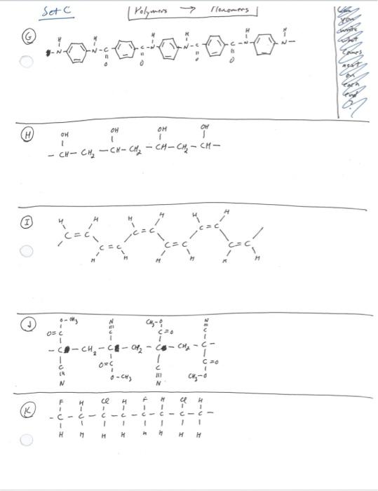 Solved Each Case (GHIJK) Is A Polymer. Answer 4 Questions | Chegg.com