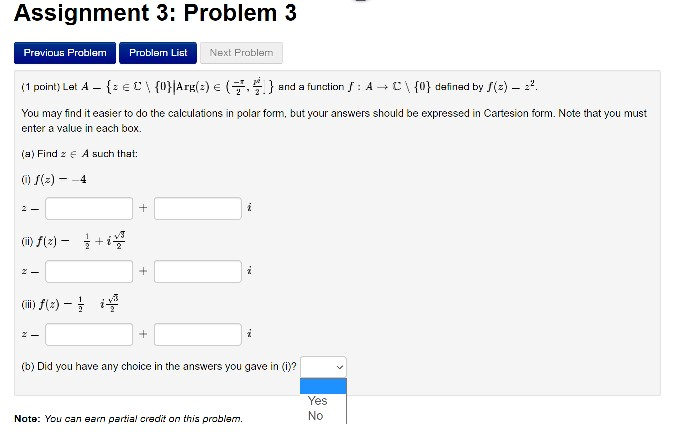 Solved Assignment 3: Problem 3 Previous Problem Probler List | Chegg.com