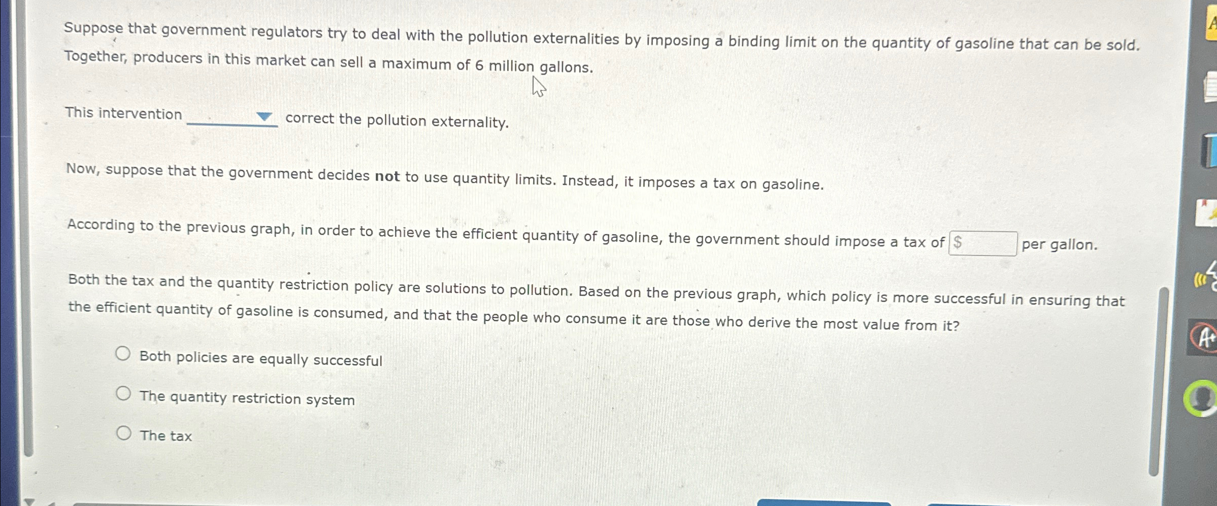 Solved Suppose that government regulators try to deal with | Chegg.com