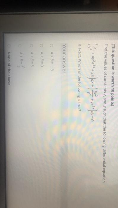 Solved (This question is worth 10 points) Find the values of | Chegg.com