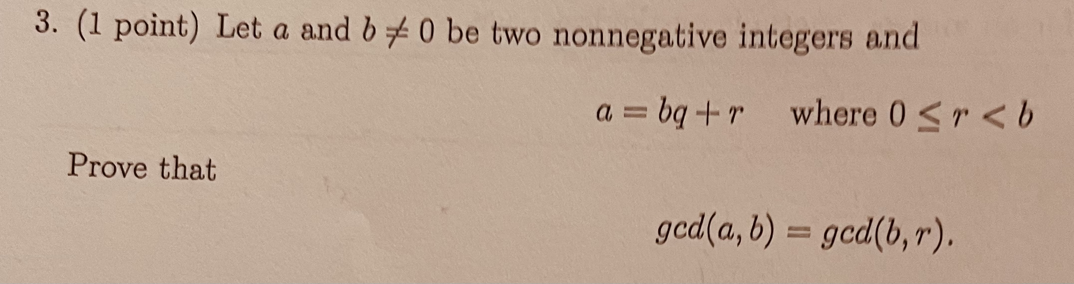 Solved ( 1 ﻿point) ﻿Let a and b≠0 ﻿be two nonnegative | Chegg.com