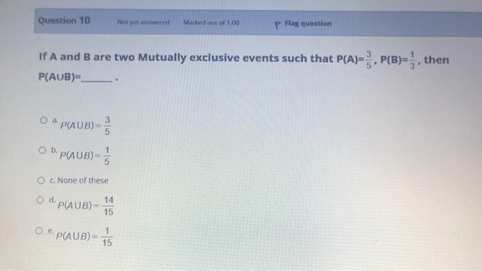 Solved Question 10 Not yet answered Marked out of 1.00 P | Chegg.com