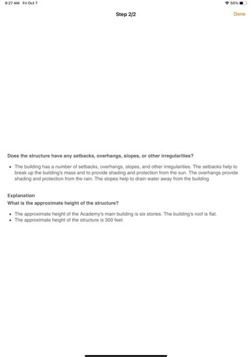 Solved Describe the lateral structural system of the | Chegg.com