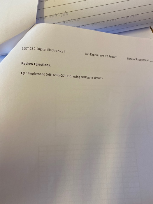 Solved Eeet 232 Digital Electronics Ii Lab Experiment 02 Chegg