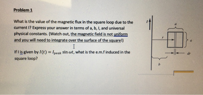 Solved Problem 1 What is the value of the magnetic flux in | Chegg.com