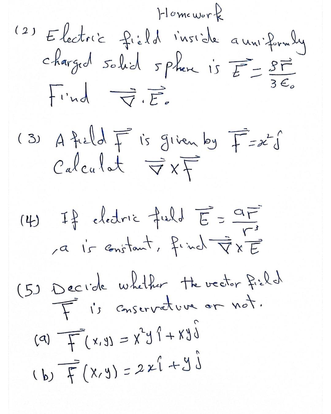 Solved Homework 2 Electric Fuld Inside A Uniformly Ch Chegg Com