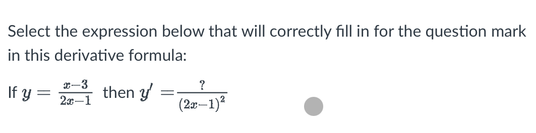 Solved Select the expression below that will correctly fill | Chegg.com