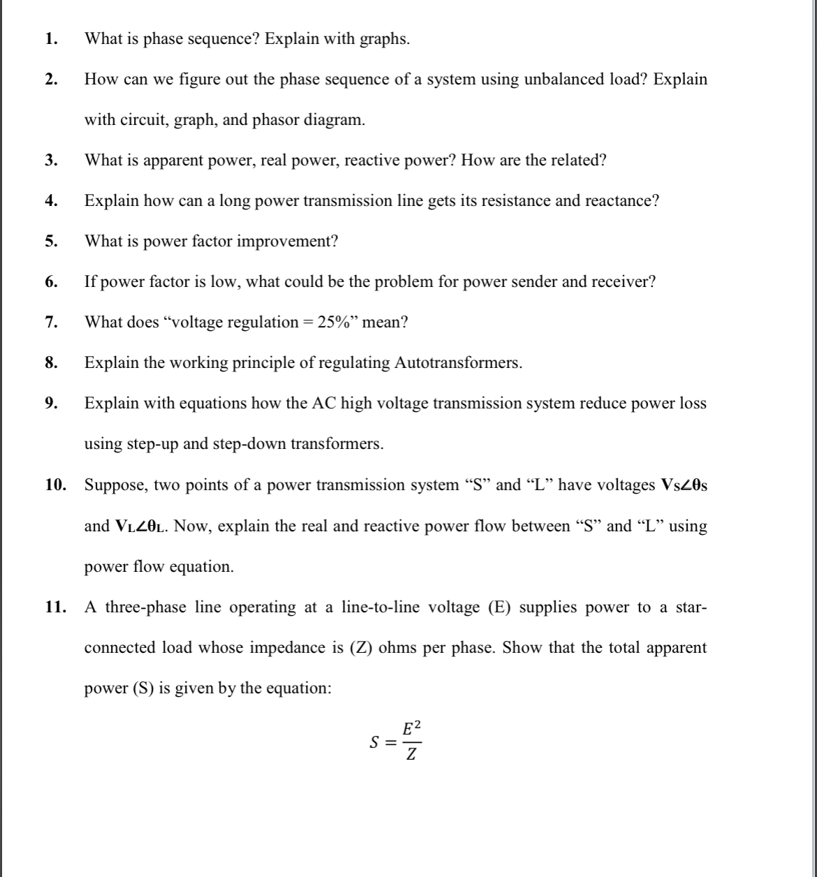 Solved What is phase sequence? Explain with graphs.How can