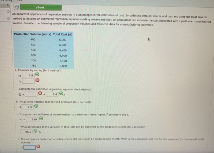 Solved EBook An Important Application Of Regression Analysis | Chegg.com