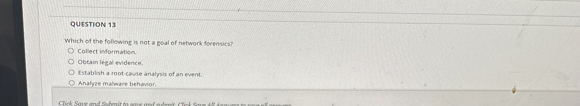 Solved QUESTION 13Which of the following is not a goal of | Chegg.com