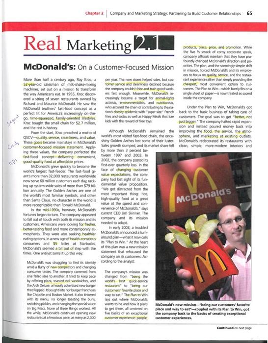 Solved Chapter 2 Company and Marketing Strategy: Partnering | Chegg.com
