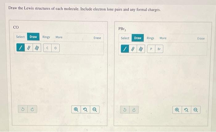 Solved Draw the Lewis structures of each molecule. Include | Chegg.com
