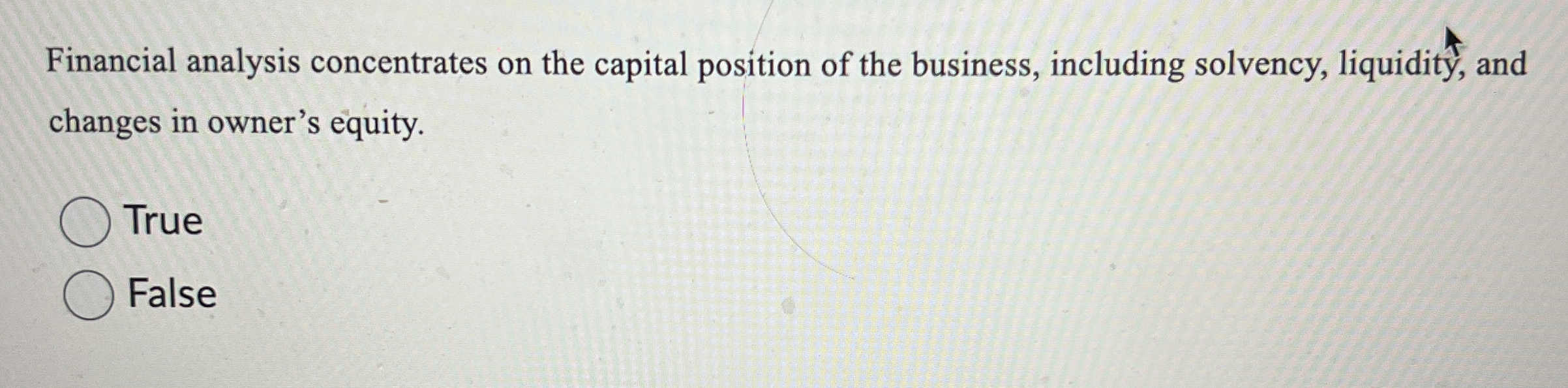 Solved Financial analysis concentrates on the capital | Chegg.com