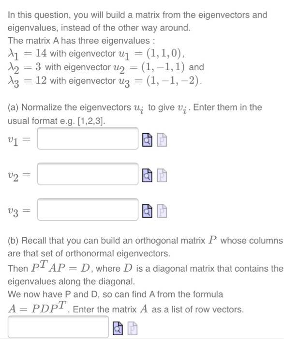 In This Question You Will Build A Matrix From The Chegg Com