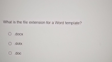Word File Type Ext Solved What is the file extension for a Word | Chegg.com
