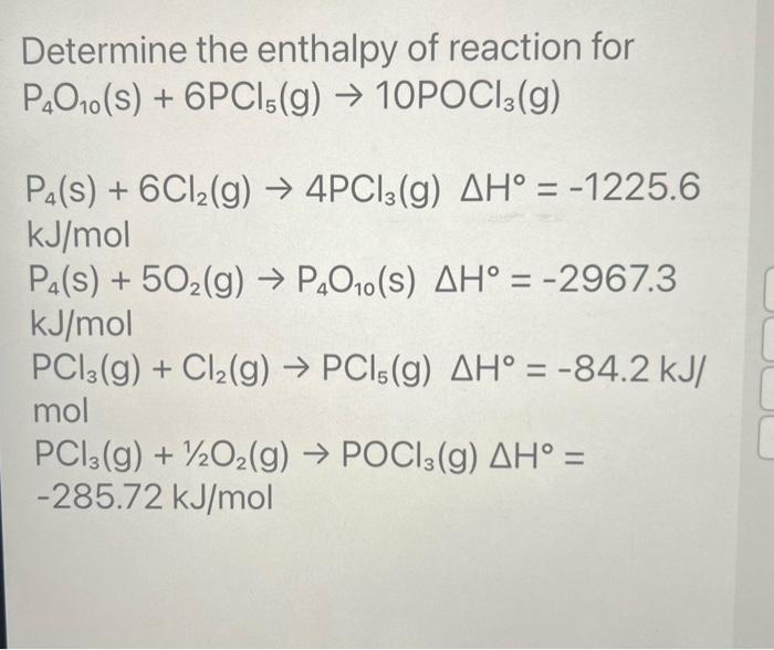 Solved Determine the enthalpy of reaction for 2CH4 g C2H4