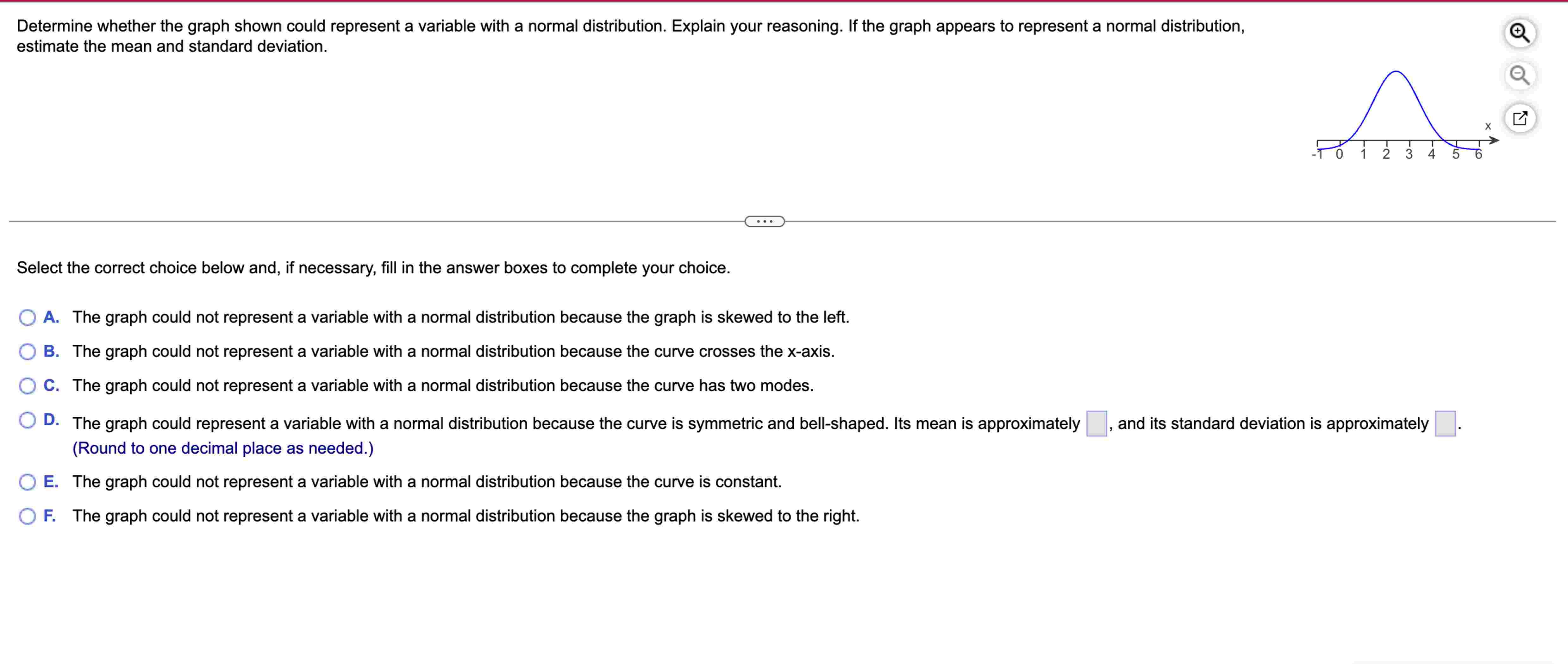 Solved Determine whether the graph shown could represent a | Chegg.com