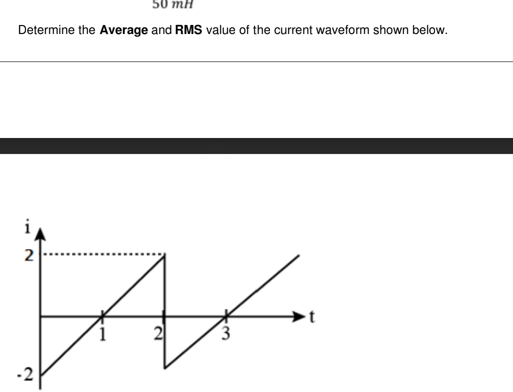 Solved by an EXPERT Determine the Average and RMS value of the current ...