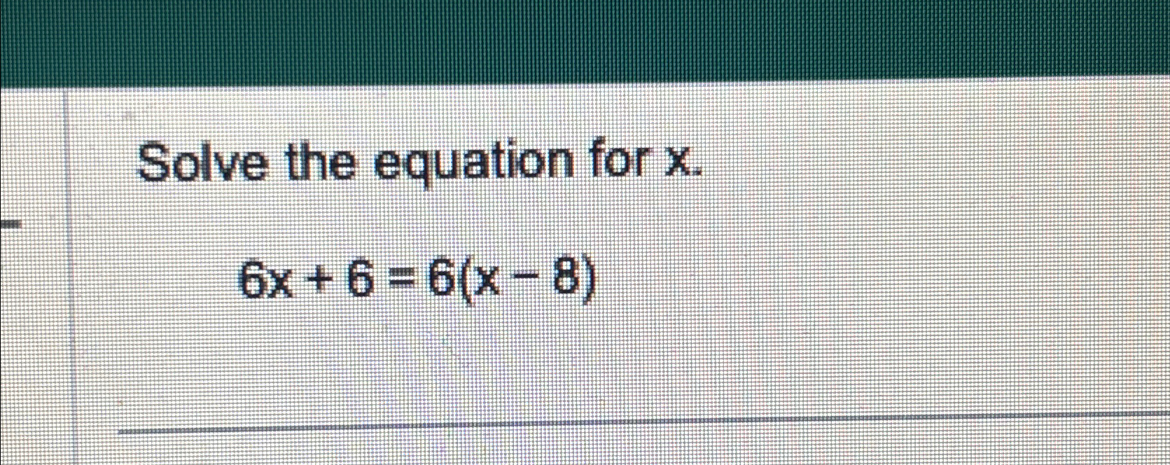 solve the equation x 8 3x x 6