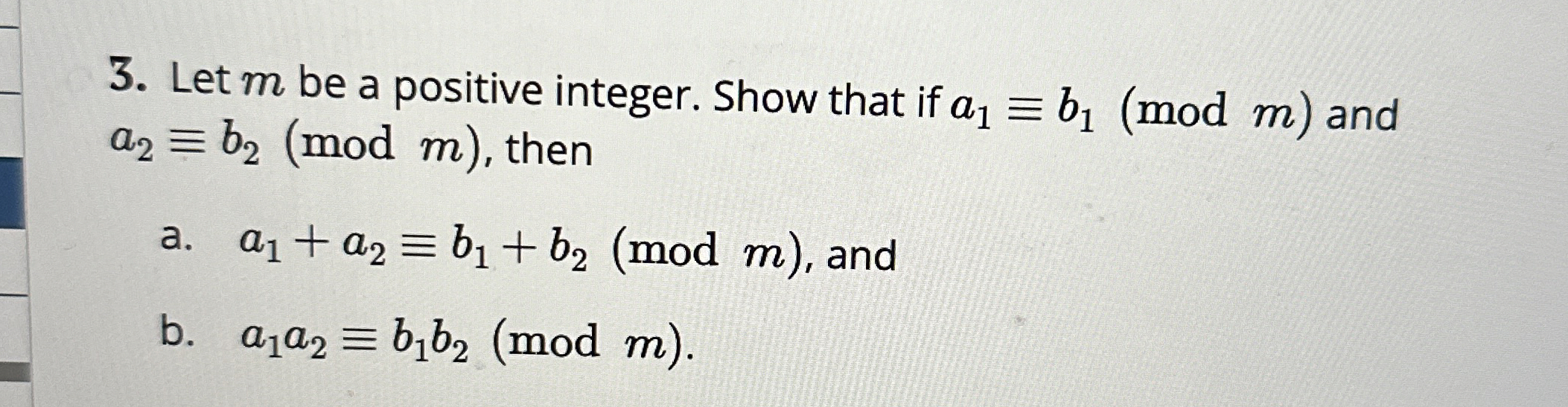 Solved Let m ﻿be a positive integer. Show that if | Chegg.com