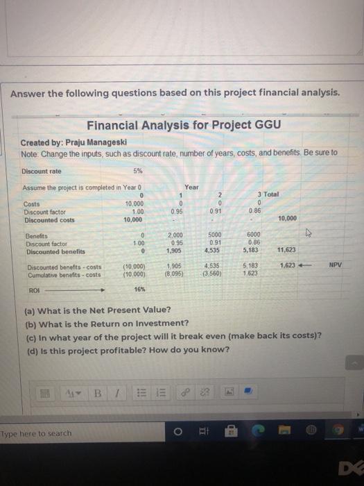 Solved Answer the following questions based on this project | Chegg.com