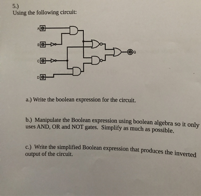 Solved a.) Write a boolean expression for the circuitb.) | Chegg.com