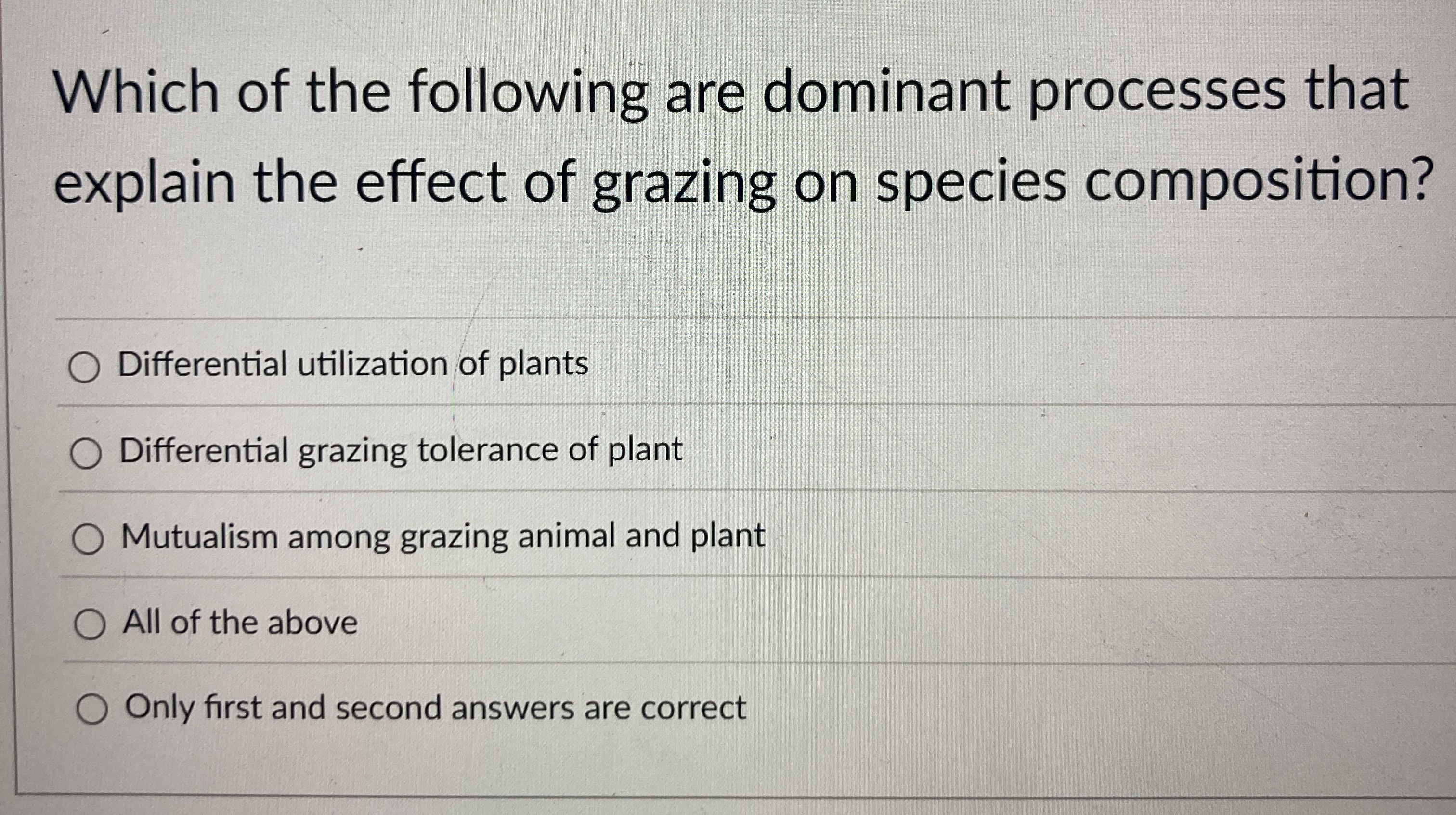 Solved Which of the following are dominant processes that | Chegg.com