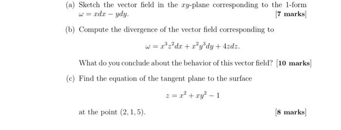 Solved (a) Sketch the vector field in the xy-plane | Chegg.com