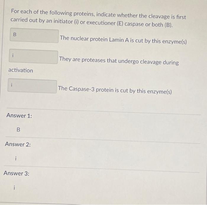 Solved For each of the following proteins, indicate whether | Chegg.com