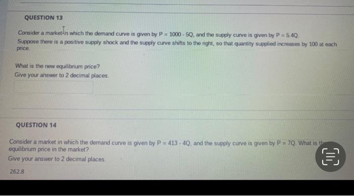 Solved Consider a market-in which the demand curve is given | Chegg.com