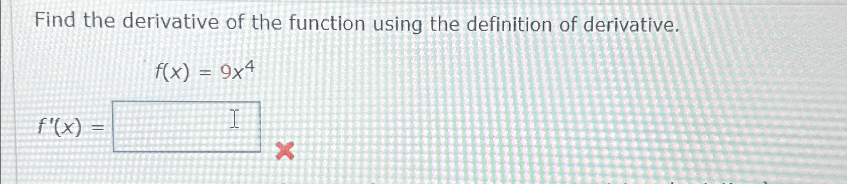 Solved Find the derivative of the function using the | Chegg.com