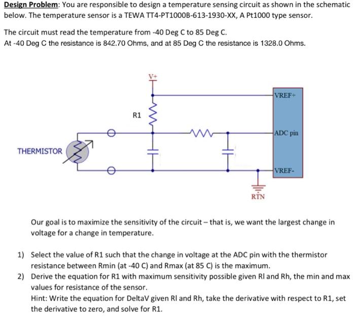 Solved Design Problem: You are responsible to design a Circuit Diagram
