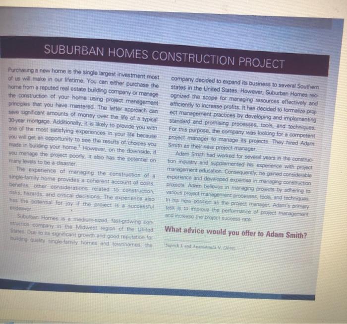 suburban homes construction project case study