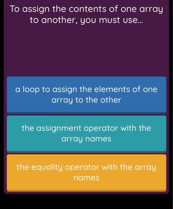 Solved Which of the following is a valid C++ array | Chegg.com