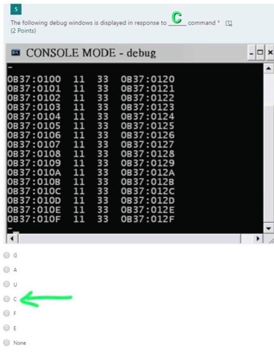 Solved 5 The following debug windows is displayed in | Chegg.com