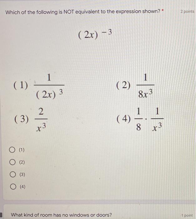 Solved Which of the following is NOT equivalent to the | Chegg.com