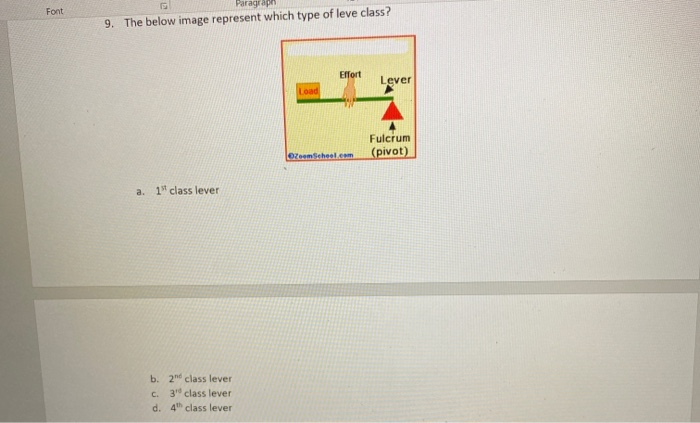 Solved 8. The below image represent which type of leve | Chegg.com