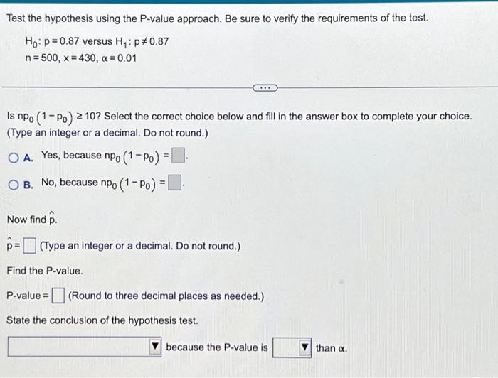 Solved Test the hypothesis using the P-value approach. Be | Chegg.com