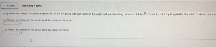Solved 2 Points Pushing A Box 2 -1 Points Pushing A Box A 