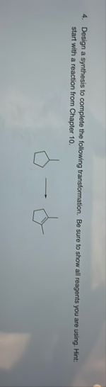 Solved Design a synthesis to complete the following | Chegg.com