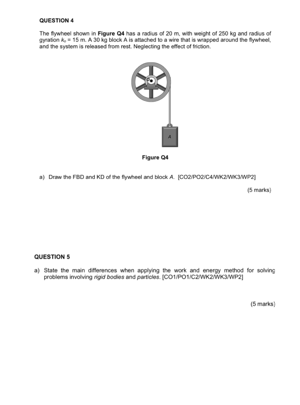 dynamics july 2023QUESTION 4The flywheel shown in | Chegg.com